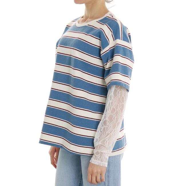 MAGLIA RIGHE E PIZZO HAVEONE - Mad Fashion | img vers.650x/